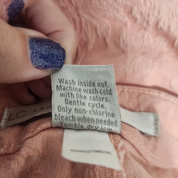 LC Lauren Conrad Pink Textured Pants, size 6 - Picture 8 of 9